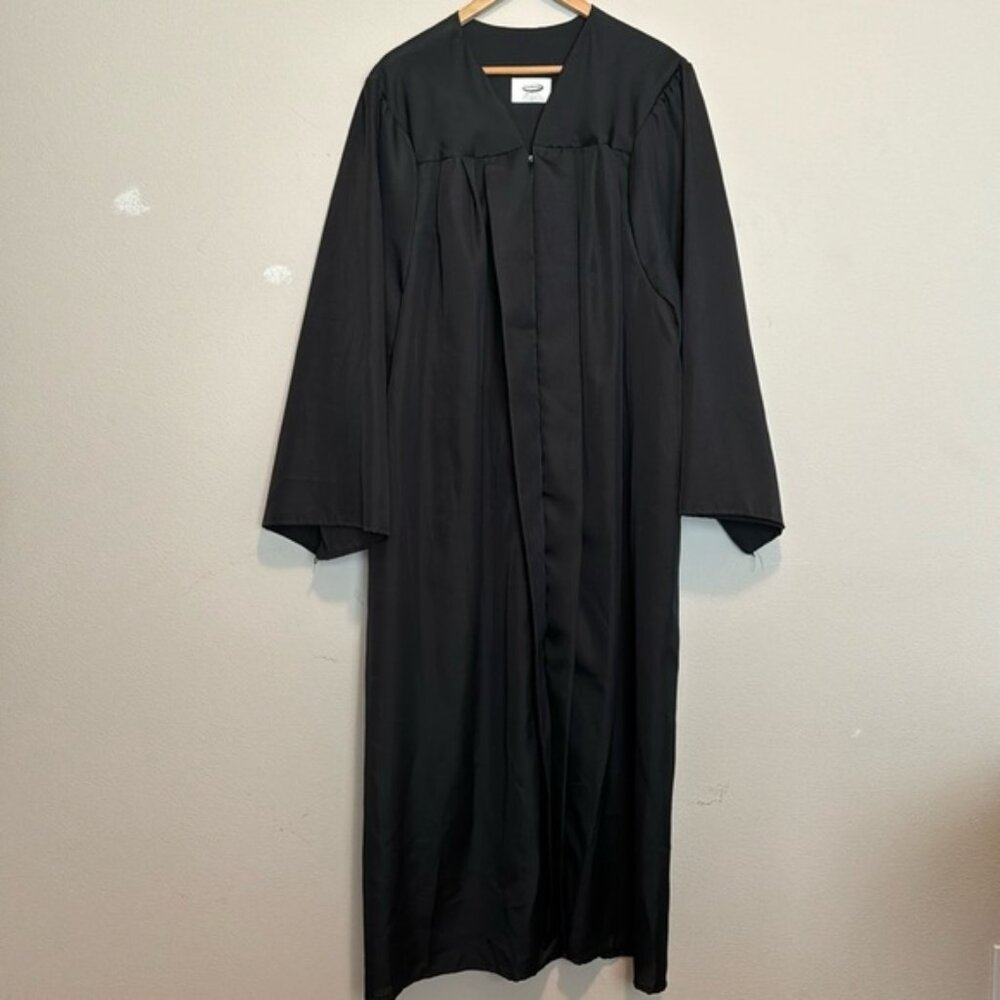 Jostens Black Gown For Graduation Size: 6'1"- 6'3"